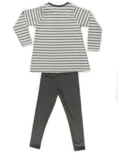Striped Kitty Tunic Set - 3