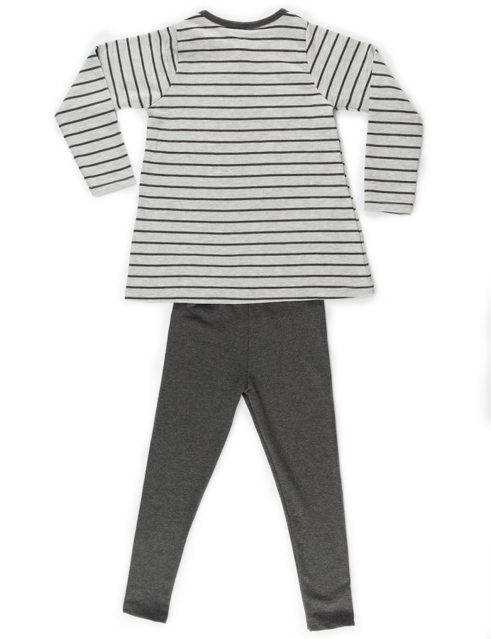 Striped Kitty Tunic Set - 3