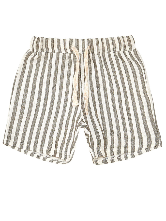 Striped Muslin Boy Shirt&Shorts Set - 7