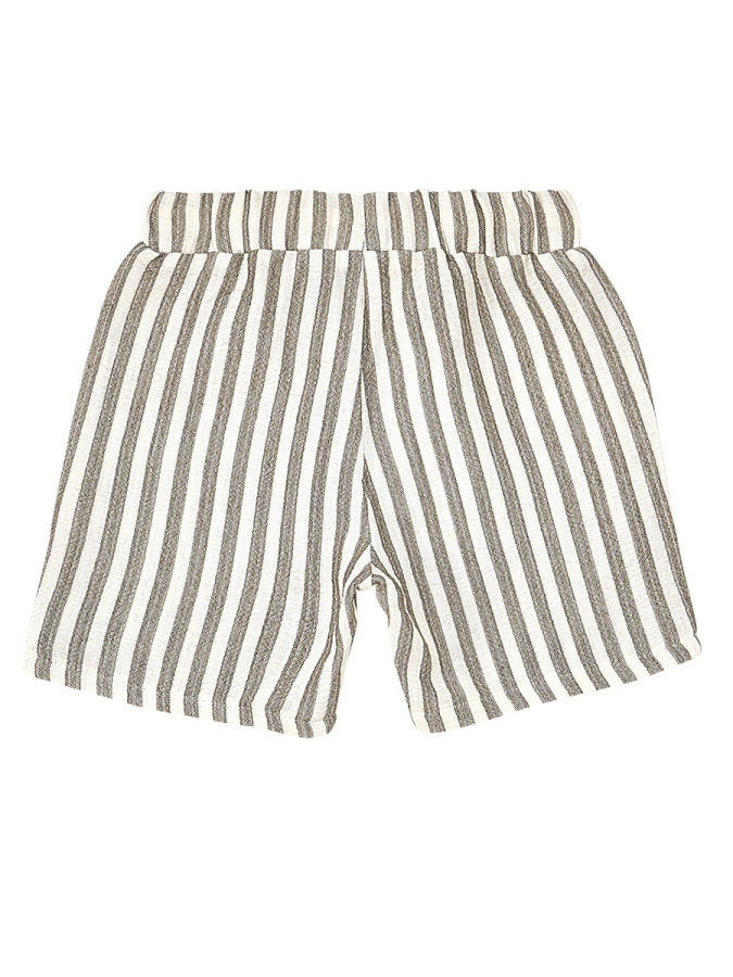 Striped Muslin Boy Shirt&Shorts Set - 8