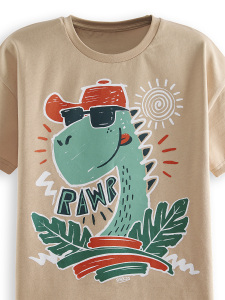 Summer Dino Erkek Çocuk T-shirt Şort Takım - 5