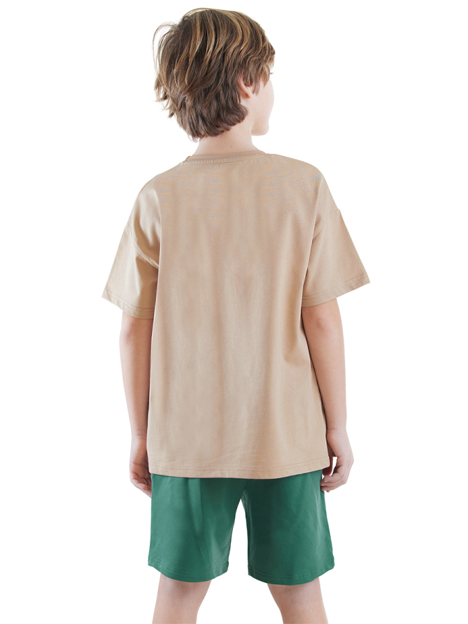 Summer Dino Erkek Çocuk T-shirt Şort Takım - 2
