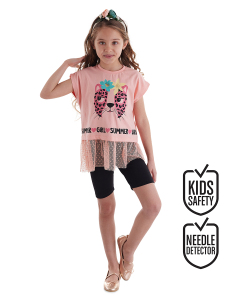 Summer Girl Kız Çocuk Tunik Tayt Takım - 4