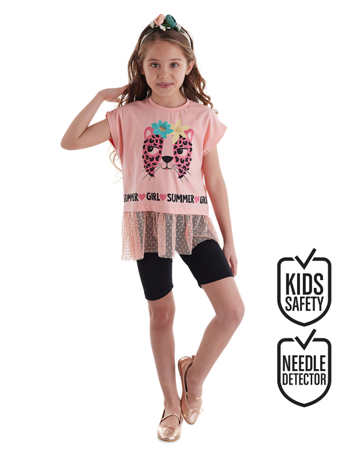Summer Girl Kız Çocuk Tunik Tayt Takım - 4
