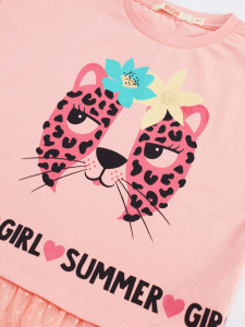 Summer Girl Kız Çocuk Tunik Tayt Takım - 8