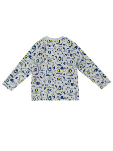 Super Dino Baby Boy Grey Pyjamas Set - 6