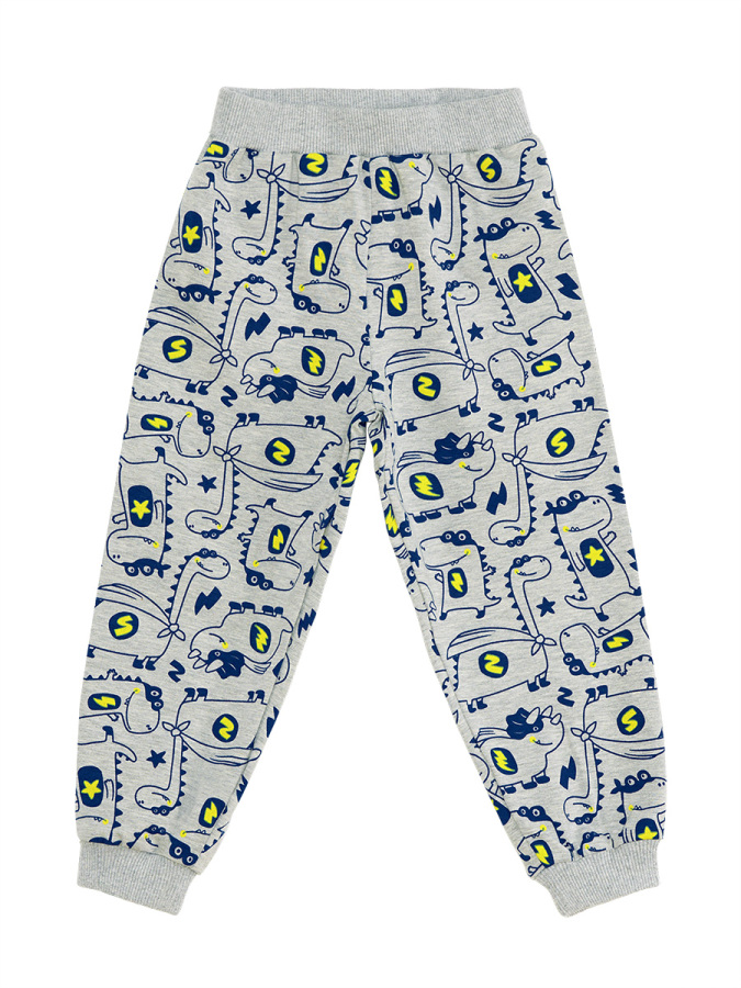 Super Dino Baby Boy Grey Pyjamas Set - 5