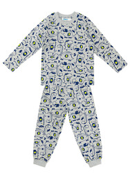 Süper Dino Erkek Bebek Gri Pijama Takımı - 2