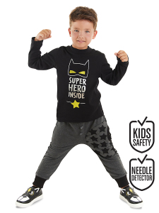 Süper Kahraman Erkek Çocuk Kışlık T-shirt Pantolon Takım - MSHB&G