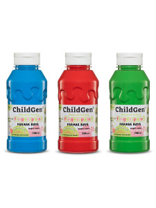 Süper Yıkanabilir 3'Lü Parmak Boya (350 Ml X 3) 1 - Childgen