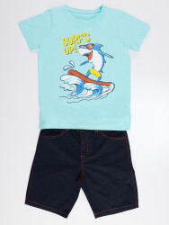 Surf Boy T-shirt&Gabardine Shorts Set - 3