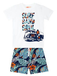Surf Erkek Çocuk T-shirt Şort Takım - Thumbnail