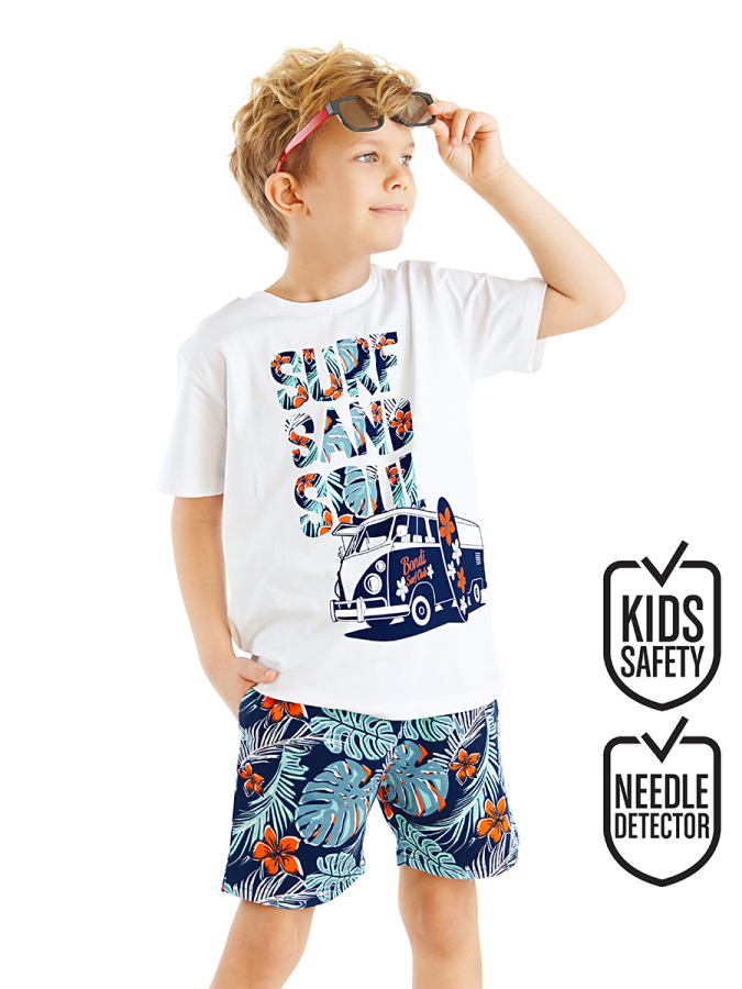 Surf Erkek Çocuk Yazlık T-shirt Şort Takım - 1