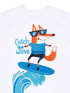Surfer Fox Boy T-shirt&Capri Pants Set - 10
