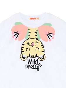 Süslü Leo Kız Çocuk T-Shirt Tayt Takım - 8