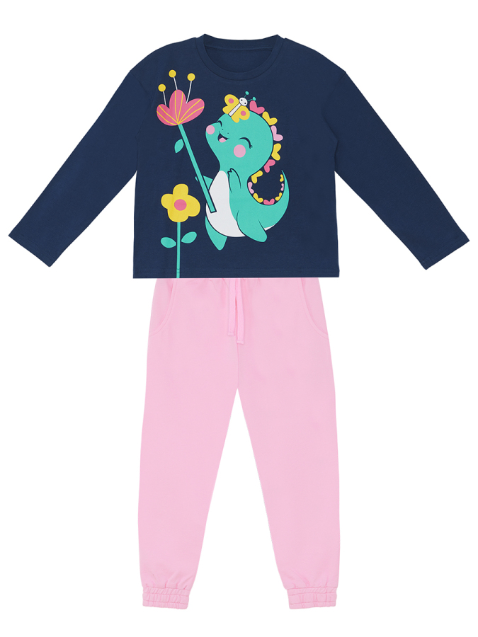 Sweet Dino Girl T-shirt&Pants Set - 4