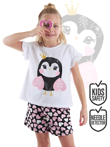 Sweet Owl Girl T-shirt&Shorts Set - Denokids