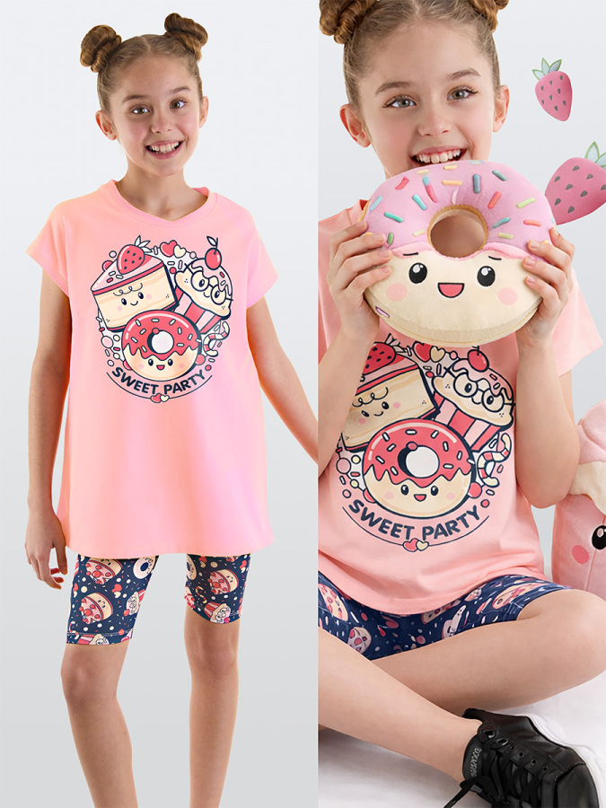 Sweet Party Girl T-shirt&Leggings Set - 1