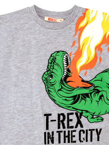 T-Rex Alev Erkek Çocuk Kolsuz Yazlık T-Shirt Şort Takım - 8