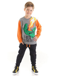 T-rex Dino Boy T-shirt&Pants Set - Thumbnail