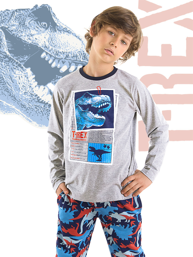 T-rex Info Boy T-shirt&Pants Set - 1