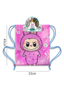 Tatlı Hayvancık Su Geçirmez Kız Çocuk Mavi İpli Sırt - Plaj Çantası - 2