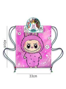 Tatlı Hayvancık Su Geçirmez Kız Çocuk Yeşil İpli Sırt - Plaj Çantası - 2