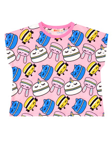 Tatlı Kurabiyeler Kız Çocuk Yazlık T-shirt Şort Takım - 5