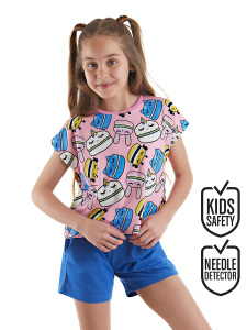 Tatlı Kurabiyeler Kız Çocuk Yazlık T-shirt Şort Takım - MSHB&G