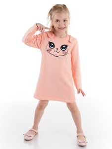 Tavşan Kulaklı Kız Çocuk Elbise - Denokids