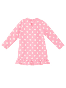 Teddy Bear Baby Girl Dotted Pink Dress - 4