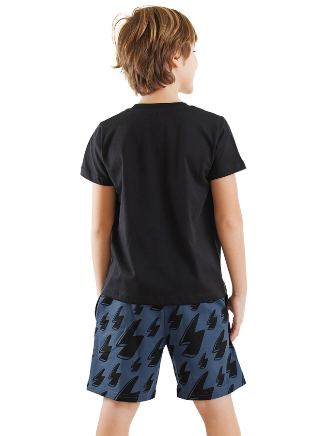 Thunder Boy Black T-shirt&Shorts Set - 2