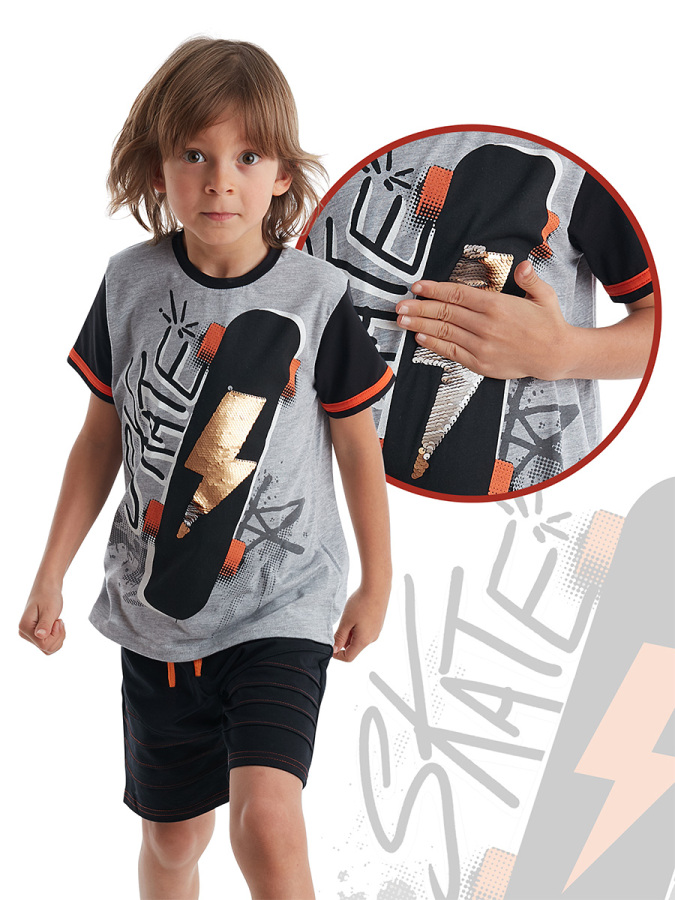 Thunder Skate Erkek Çocuk T-shirt Şort Takım - 1