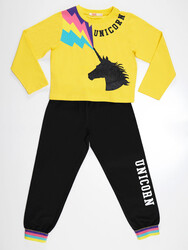 Thunder Unicorn Girl T-shirt&Pants Set - Thumbnail