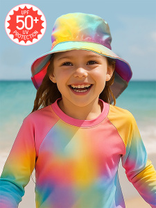 Tie-Dye Girl UVP+50 Sun Protection Hat - Denokids