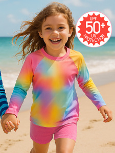 Tie-Dye Girl UVP+50 Sun Protection Swimsuit Top - 1