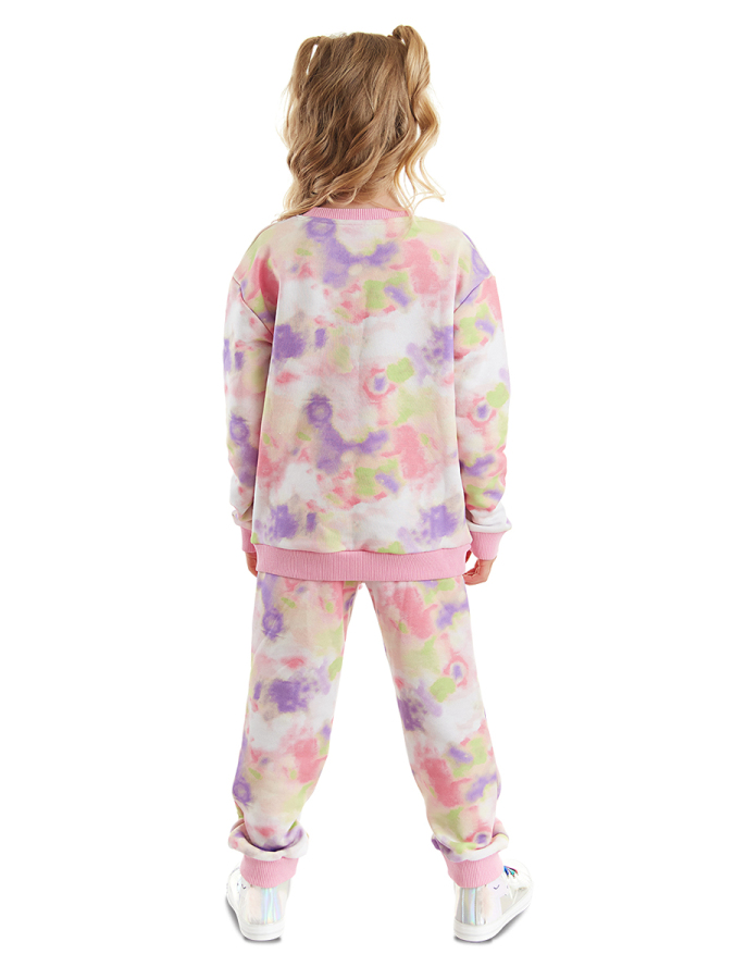 Tie-dye Unicorn Girl Pink Tracksuit - 2