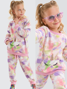 Tie-dye Unicorn Girl Pink Tracksuit - 6