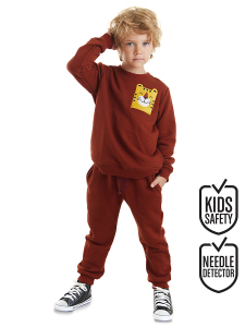 Tiger Boy Burgundy Tracksuit - Denokids