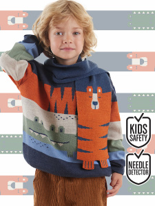 Tiger Croco Boy Knitted Scarf - Denokids