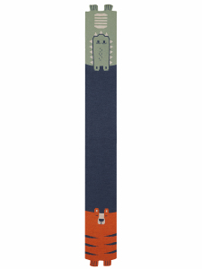 Tiger Croco Boy Knitted Scarf - 2