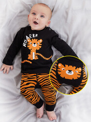 Tiger Erkek Bebek T-shirt Tayt-Pantolon Takım - Thumbnail