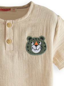 Tiger Muslin Boy Shirt&Shorts Set - 5