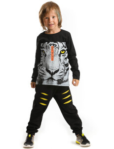 Tiger Printed Harem Pants Set - Mushi