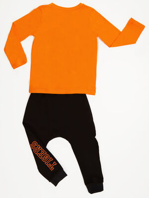 Tigers Erkek Çocuk Turuncu T-shirt Siyah Pantolon Takım - 4