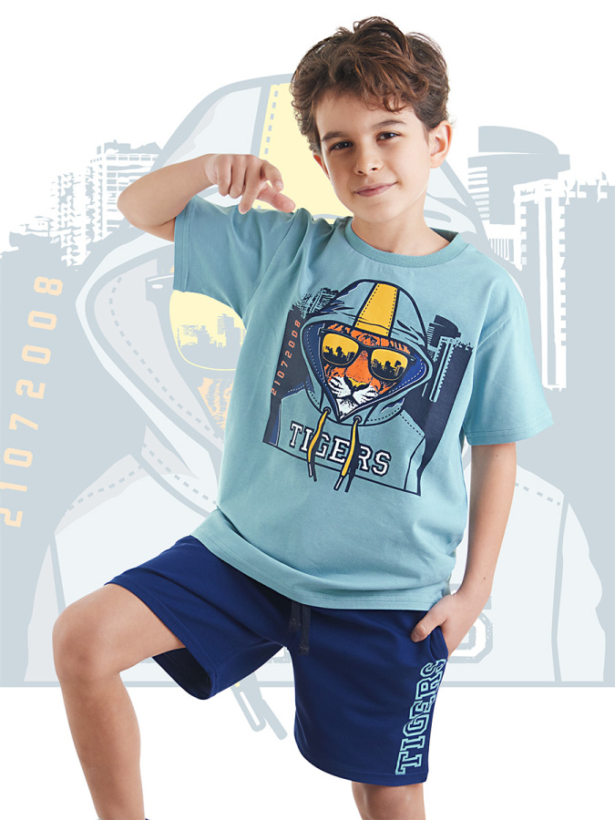 Tigers Erkek Çocuk Yazlık T-shirt Şort Takım - 1