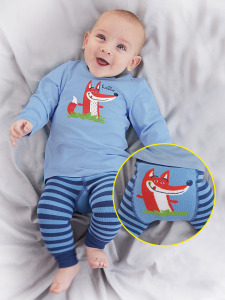 Tilki Erkek Bebek T-shirt Tayt-Pantolon Takım - Denokids