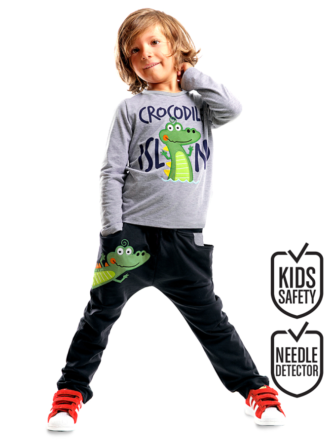Timsah Adası Erkek Çocuk T-shirt Pantolon Takım - 1