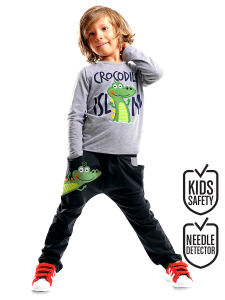 Timsah Adası Erkek Çocuk T-shirt Pantolon Takım - Denokids
