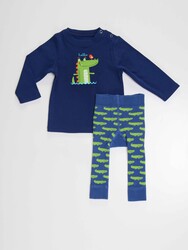 Timsah Erkek Bebek T-shirt Tayt-Pantolon Takım - Thumbnail